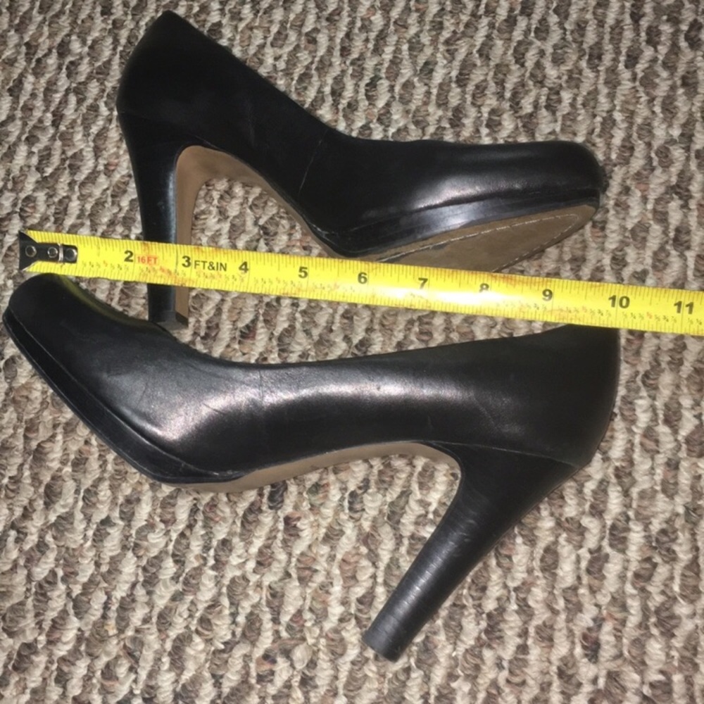 Halogen Solid Black Leathered Heels - image 4